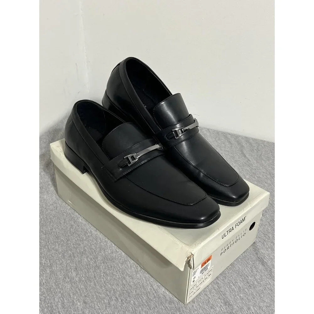 Perry‎ Ellis Shoes Mens Size 13 Black Stewart Ultra Foam Loafers PEAC12054M-1M
